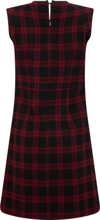 Pinko Checked Wool Dress - Red