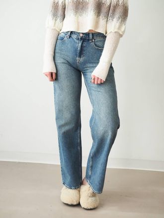 Free People Tinsley Baggy High Rise Jean In Hazey Blue