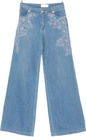 Ermanno Scervino Womens Embroide blue Jeans