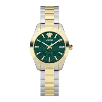 Versace Elegant Horloge - Dames - Horloges - Groen - ONE Size - Accessoires