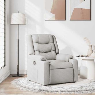 vidaXL Sill&oacute;n Reclinable De Tela Gris Nube Vidaxl