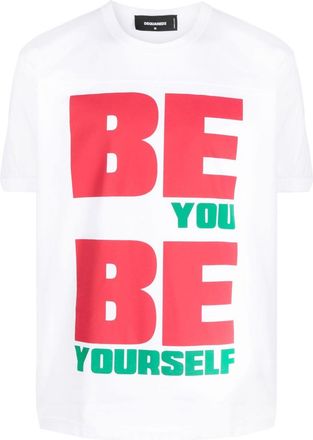 Dsquared2 logo-print cotton T-shirt - men - Cotton - S - White