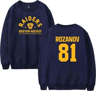 Generic Heated Rivalry Rozanov 81 Merch Sweatshirt Unisex Casual Crewneck Long Sleeve Pullover Clothes (3XL,Navy)