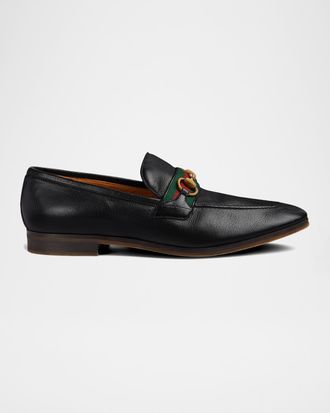 Gucci Men & apos;s Paride Web Stripe Bit Loafers