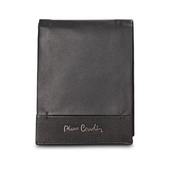 Pierre Cardin Leren portemonnee - Heren - Accessoires - Zwart - Maat: ONE Size Zijde