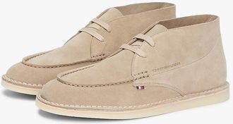 Tommy Hilfiger Mens Lace-Up Suede Chukka Boot - Limestone Shade - US 7.5 / EU 40
