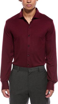 Isaia Jersey Wool Sport Shirt