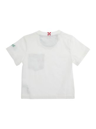 MC2 Saint Barth Octopus-Print Striped Cotton T-Shirt - White