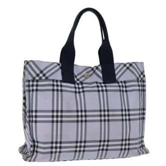Burberry Pre-owned Nylon handbags - Dames - Vintage Shopper - Blauw - ONE Size - Nylon - Vintage