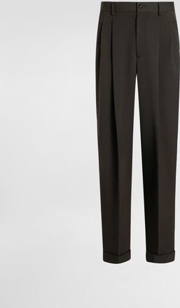 Dolce & Gabbana Wool Gabardine Trousers - Man Pants And Shorts Multi-colored Wool 48