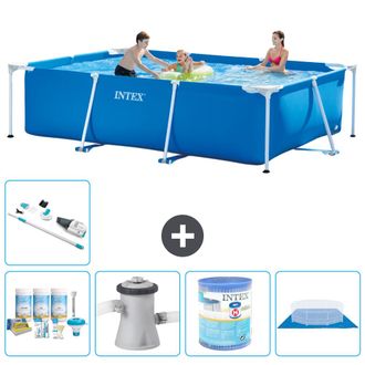 Intex Piscina Con Estructura Rectangular - 300x200x75 Cm - 7-piezas S30215