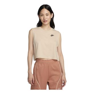 Nike (WMNS) Nike Sportswear Club Sleeveless Cropped Top Beige FV5506-126