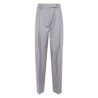 R&oacute;he Daria Single Pleat Tapered Broeken - Dames - Broeken - Grijs - Maat: L Zijde