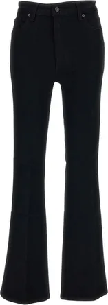 Frame Denim Black Flared High Rise Jeans