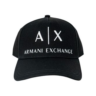 A|X Armani Exchange Caps, male, Black, Size: ONE SIZE Logo Baseball Cap