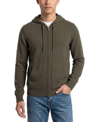 Naadam Wool & Cashmere-Blend Full Zip Hoodie