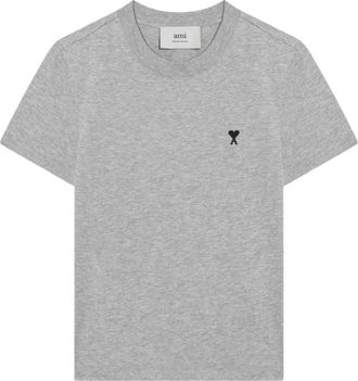 Ami Katoenen T-shirts en Polos - Heren - T-shirts - Grijs - M - Katoen - Tops
