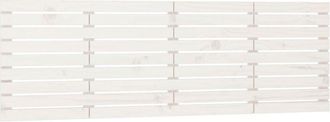 vidaXL Vidaxl - Cabecero De Cama De Pared Madera Maciza Pino Blanco 206x3x63 Cm