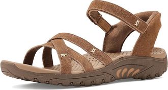 Skechers Reggae - Natural Poise Hands Free Slip-Ins Womens Sandals Tan : 8.5 B - Medium, Suede