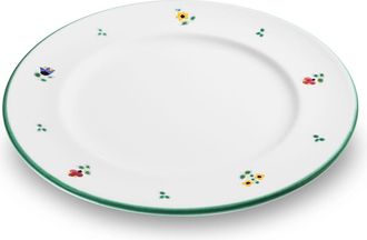 Gmundner Keramik Gmundner Keramik - Plato Llano Gourmet Con Flores Esparcidas (&oslash; 27cm)