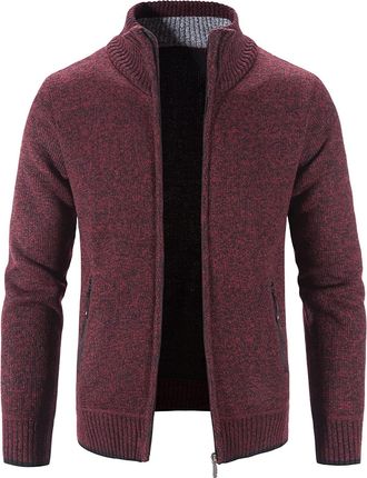 Generic Canada Jacket Mens MenS Outdoor Fleece 2024 New MenS Winter Solid Color Fashion Jacket, Long-Sleeved Plus Velvet Thick Hooded Sweater, Warm Cardigan J