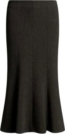 Alberta Ferretti Uitlopende midi-rok - Dames - Rokken - Grijs - Maat: M Viscose