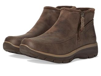Skechers Easy Going - Into Fall Womens Boots Chocolate : 6.5 B - Medium, Faux Fur/Rubber/Textile