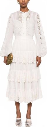 Zimmermann Lucky Embroidered Blouse In Ivory