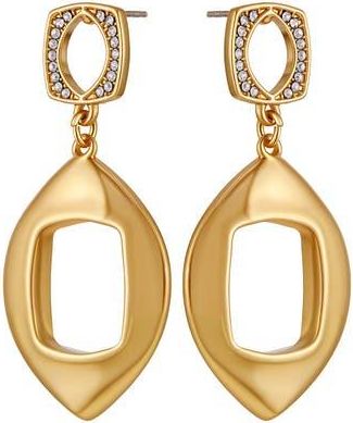 Vince Camuto Pavè Double Drop Earrings in Gold Tone at Nordstrom Rack