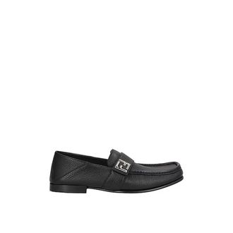 Fendi Black Calfskin Slip-On Mens Loafers