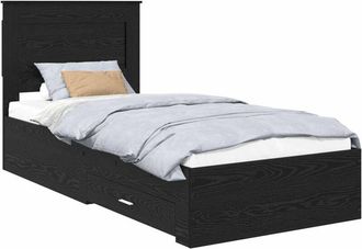 vidaXL Estructura De Cama Con Caj&oacute;n Con Cabecera Madera Contrachapada Vidaxl