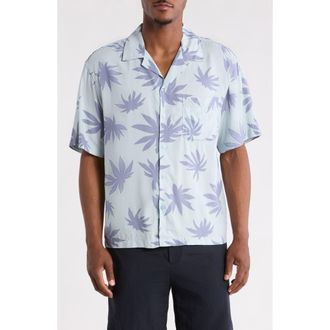 Vans Van Doren Print Camp Shirt in Dawn Mist at Nordstrom, Size Xx-Large