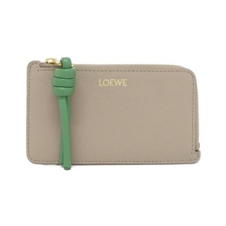 Loewe Green Sand Leather Coin Purse/Coin Case (Pre-Owned)