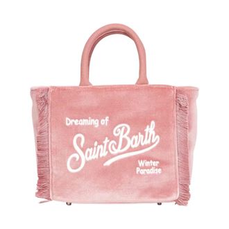 MC2 Saint Barth Tassen, Dames, Roze, ONE Size, Vanity Mini Velvet Handtas