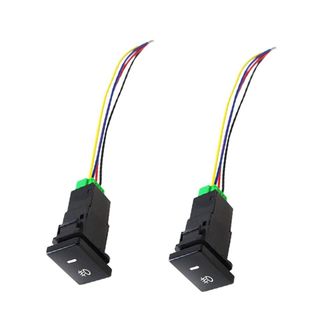 OEM 2 Interruptores Pulsadores De 4 Polos Y 12 V Con Retroiluminaci&oacute;n Led Para Faros Antiniebla Y Barra De Luces Led Drl (33 X 22 Mm)
