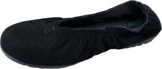 The Flexx Womens Bernadette Flats In Black Suede
