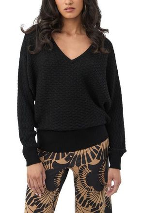 Trina Turk Lima V-Neck Pullover Sweater in Black at Nordstrom, Size X-Small