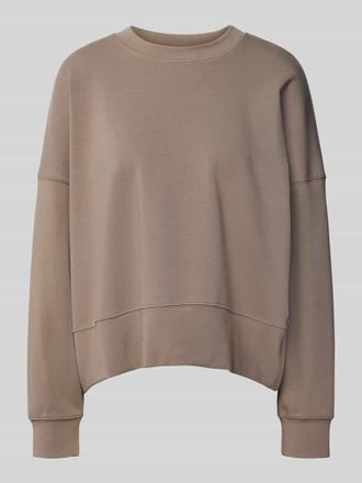 Juvia Oversized Sweatshirt mit breitem Bund in Beige, Gr&ouml;&szlig;e XL