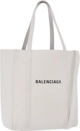 Balenciaga Pre-owned Vintage Tote Bag - Dames - Vintage Shopper - Wit - ONE Size - Leer - Vintage