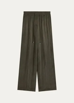 Helmut Lang Elasticized Waistband Straight-Leg Pants