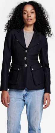 Smythe Officers Jacket in Carbon Herringbone at Nordstrom, Size 16