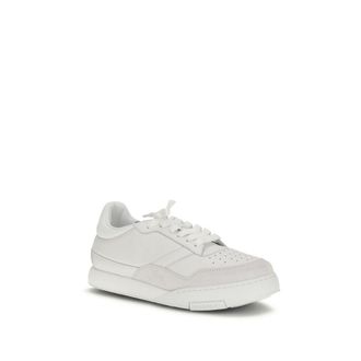 Givenchy Mens White Calf Leather Bos Taurus Low Top Sneakers