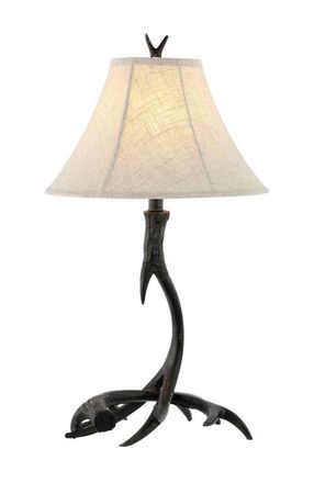 Jonathan Y Designs Antler 27.5 Rustic Resin LED Table Lamp in Black at Nordstrom