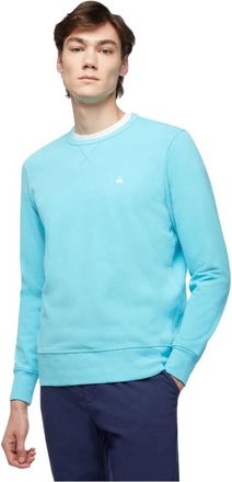 Brooks Brothers Stretch Sueded Cotton Jersey Sweatshirt - Heren - Sweatshirts - Blauw - M - Katoen - Hoodies & sweatvesten