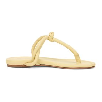 Fabiana Filippi Flip Flops, female, Yellow, Size: 7 1/2 US Leather Flip-Flops