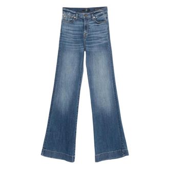 7 For All Mankind Boot-cut Jeans, female, Blue, Size: W24 Groovy Denim Jeans