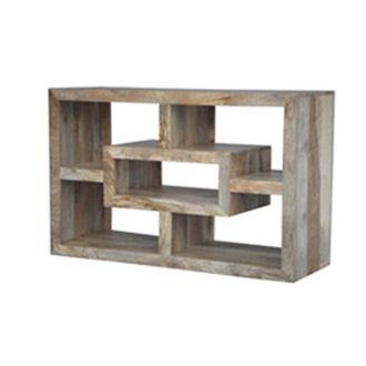 Jaipur Furniture Yoga Straight TV Unit - Mango Wood - L40 x W110 x H70 cm - Light Finish in Brown