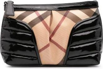 Burberry Pre-owned Clutches, female, Brown, Size: ONE SIZE Pre-owned Leather clutches