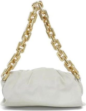Bottega Veneta Pre-owned Handbags, female, Beige, Size: ONE SIZE Pre-owned Calf Shoulder Bag