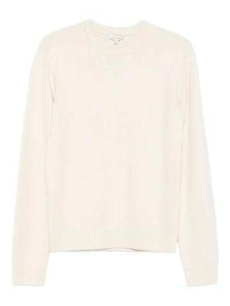 J.W.Anderson ribbed crew-neck sweater - women - Cashmere/Wool/Yak - L - Neutrals